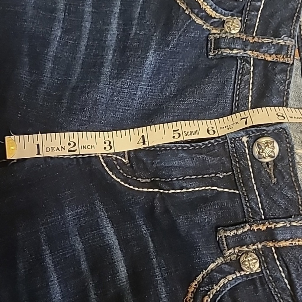 Miss Me jeans dark wash sz. 28"x 30.5" *8"rise. (#1751A) boot cut. - Picture 6 of 16